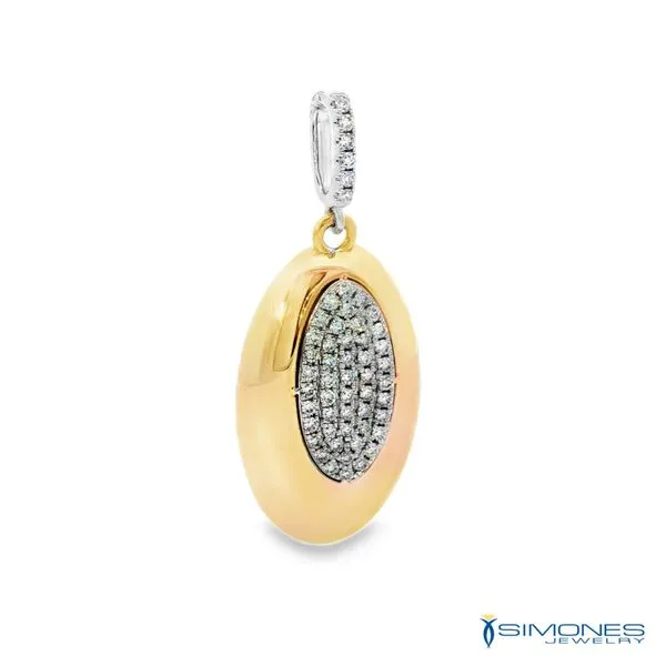 14K Yellow Diamond Pendant Image 2 Simones Jewelry, LLC Shrewsbury, NJ