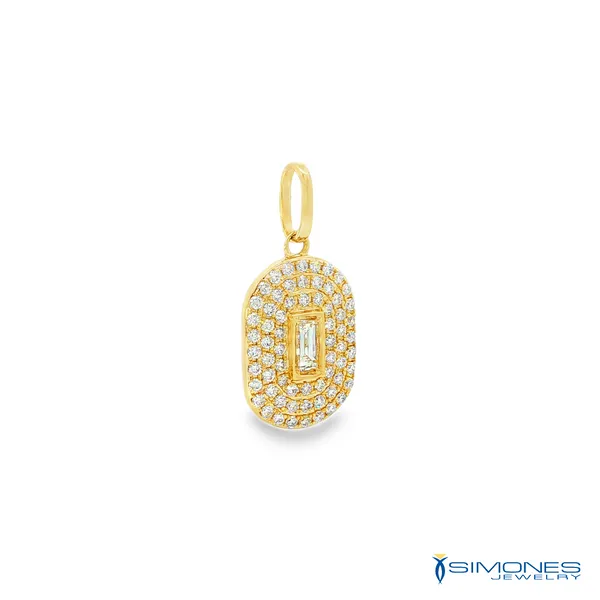 14K Yellow Diamond Pendant Image 2 Simones Jewelry, LLC Shrewsbury, NJ