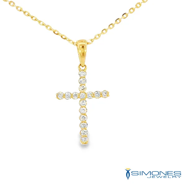 14K Yellow Diamond Cross Simones Jewelry, LLC Shrewsbury, NJ