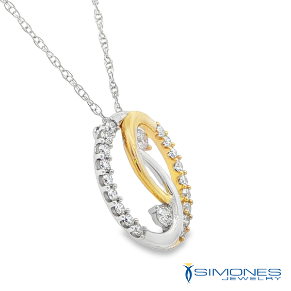 14K Diamond Pendant Image 2 Simones Jewelry, LLC Shrewsbury, NJ