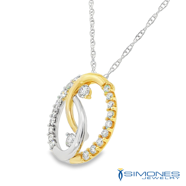 14K Diamond Pendant Image 3 Simones Jewelry, LLC Shrewsbury, NJ