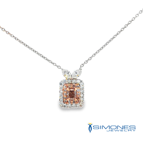 18K White Natural Fancy Pink Diamond Pendant Simones Jewelry, LLC Shrewsbury, NJ
