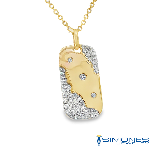 14K Yellow Diamond Pendant Simones Jewelry, LLC Shrewsbury, NJ