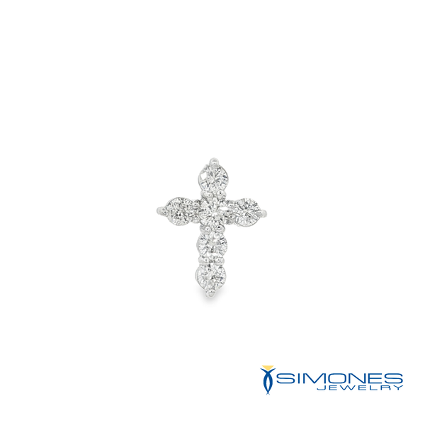 14K White Diamond Cross Simones Jewelry, LLC Shrewsbury, NJ