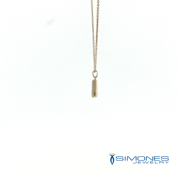 14K Yellow Diamond Initial A Pendant Image 2 Simones Jewelry, LLC Shrewsbury, NJ