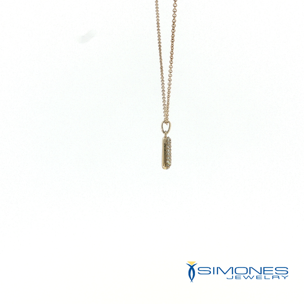14K Yellow Diamond Initial A Pendant Image 4 Simones Jewelry, LLC Shrewsbury, NJ