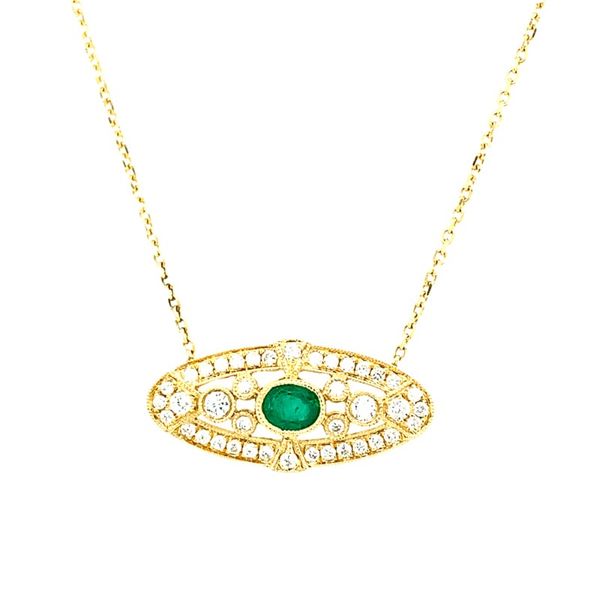 Emerald & Diamond Necklace Simones Jewelry, LLC Shrewsbury, NJ