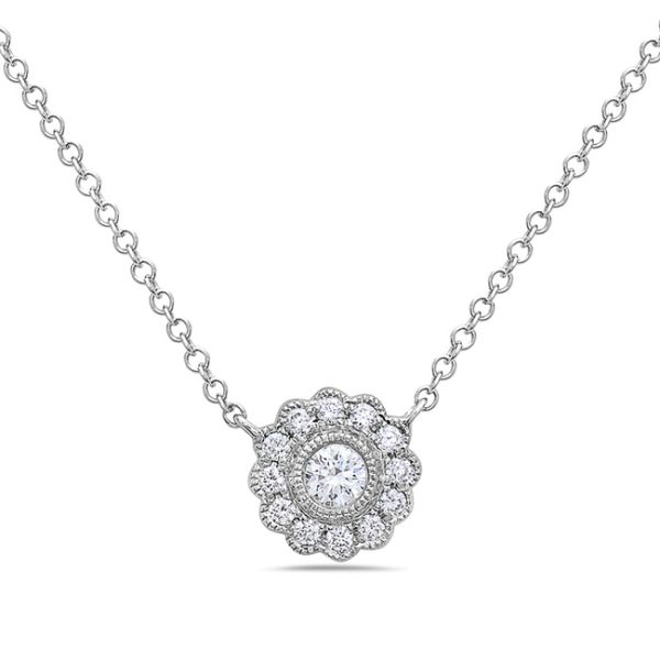 Diamond Flower Necklace Simones Jewelry, LLC Shrewsbury, NJ