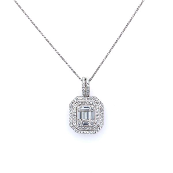 Baguette and Round Diamond Necklace Simones Jewelry, LLC Shrewsbury, NJ