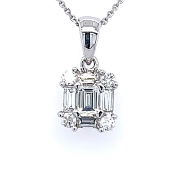 Baguette Emerald Cut Diamond Necklace Simones Jewelry, LLC Shrewsbury, NJ