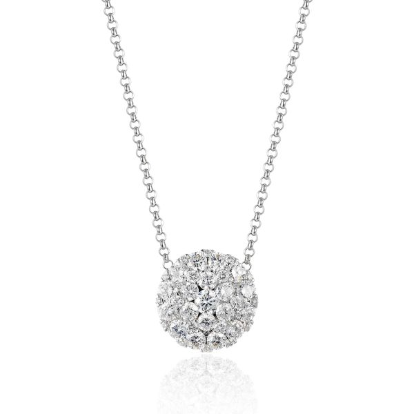 Diamond Cluster Necklace Simones Jewelry, LLC Shrewsbury, NJ