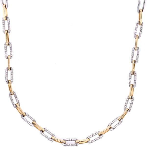0.23ct Diamond Paper Clip Link Necklace - Baribault Jewelers