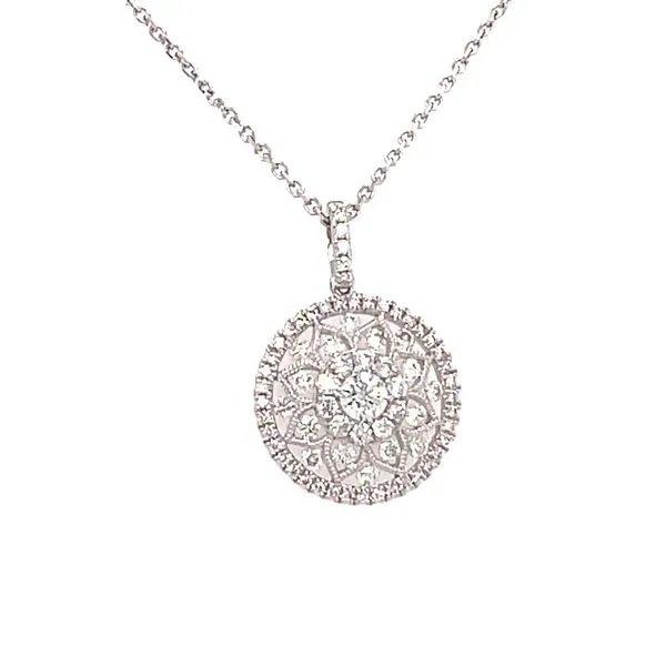 Diamond Fancy Circle Necklace Simones Jewelry, LLC Shrewsbury, NJ