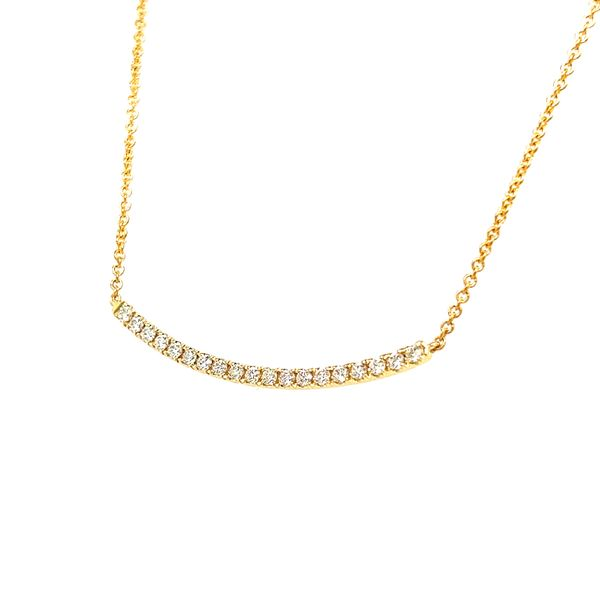 Yellow Gold Diamond Smile Necklace Image 2 Simones Jewelry, LLC Shrewsbury, NJ