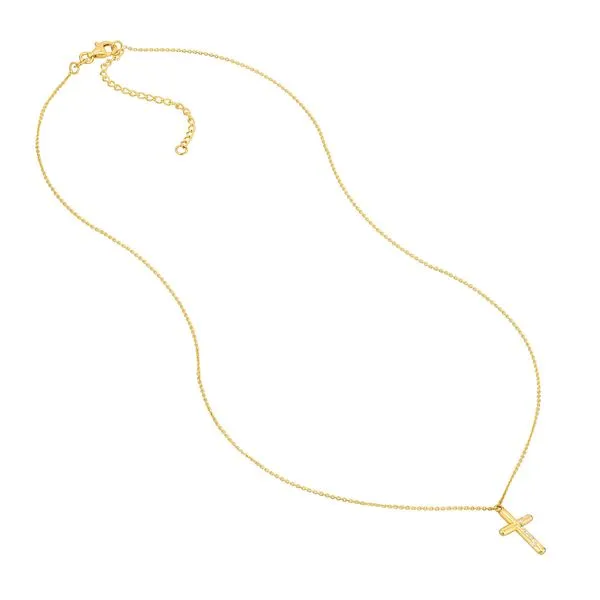 Scattered Diamond Cross Necklace Image 3 Simones Jewelry, LLC Shrewsbury, NJ