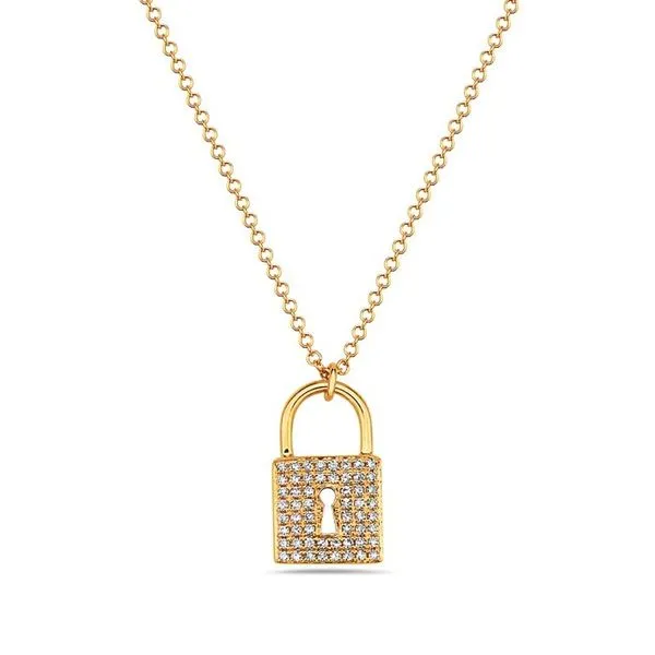 Diamoond Lock Necklace Simones Jewelry, LLC Shrewsbury, NJ