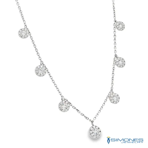 18K White Diamond Necklace Image 3 Simones Jewelry, LLC Shrewsbury, NJ