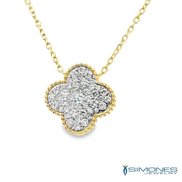 Diamond Clover Neckalce Image 2 Simones Jewelry, LLC Shrewsbury, NJ