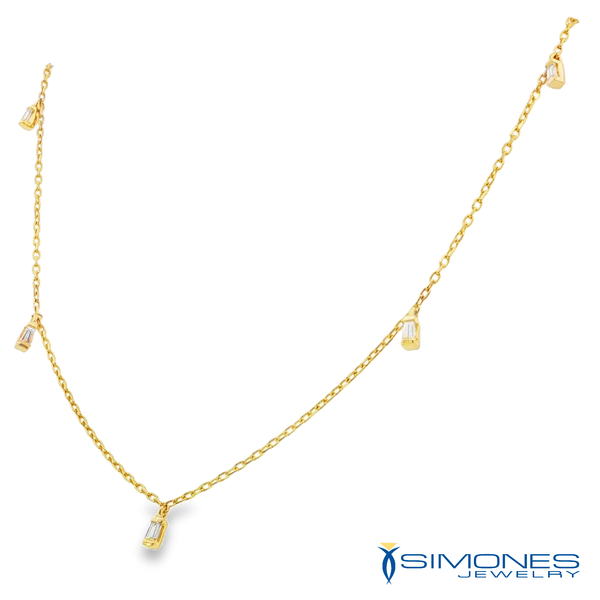 14K Yellow Diamond Necklace Image 2 Simones Jewelry, LLC Shrewsbury, NJ