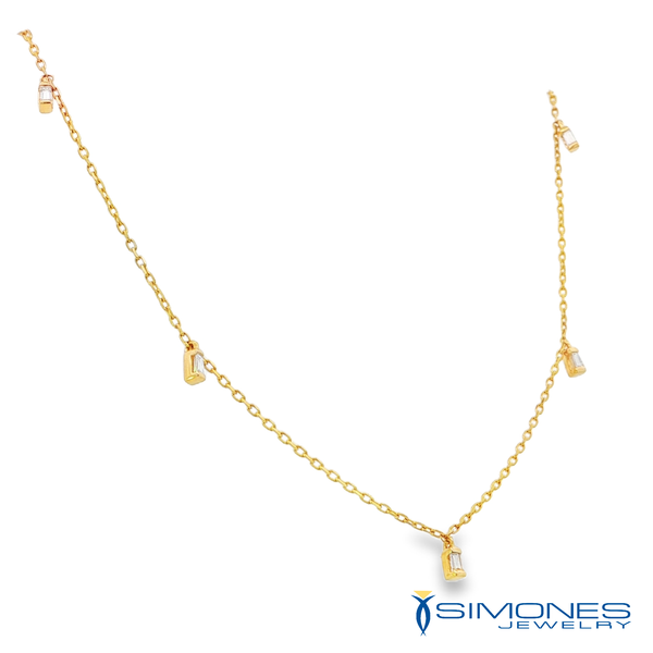 14K Yellow Diamond Necklace Image 3 Simones Jewelry, LLC Shrewsbury, NJ