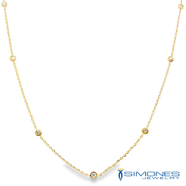 14K Yellow Diamond Necklace Simones Jewelry, LLC Shrewsbury, NJ