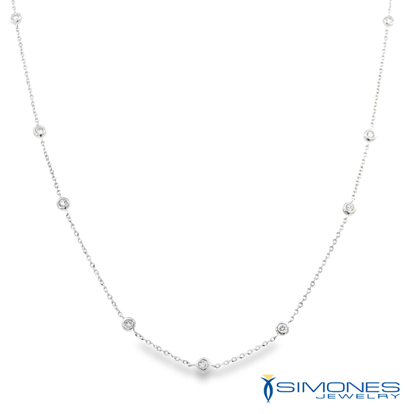 14K White Diamond Necklace Simones Jewelry, LLC Shrewsbury, NJ