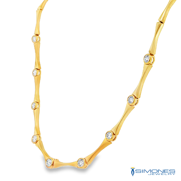 18K Yellow Diamond Necklace Image 3 Simones Jewelry, LLC Shrewsbury, NJ
