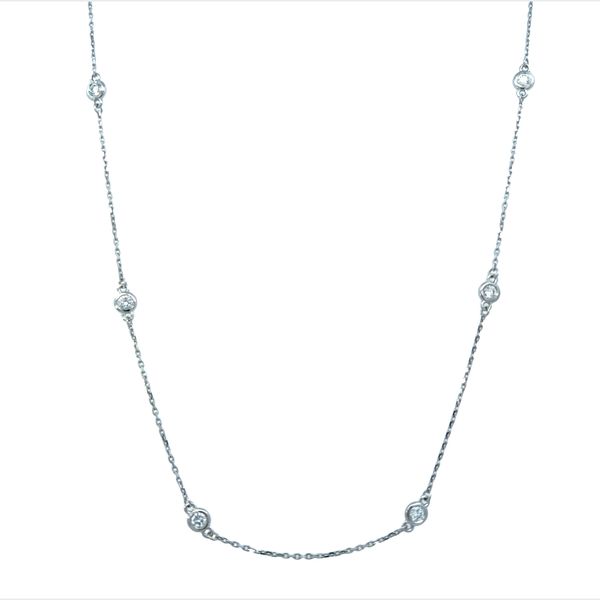 14K White Diamond Necklace Simones Jewelry, LLC Shrewsbury, NJ