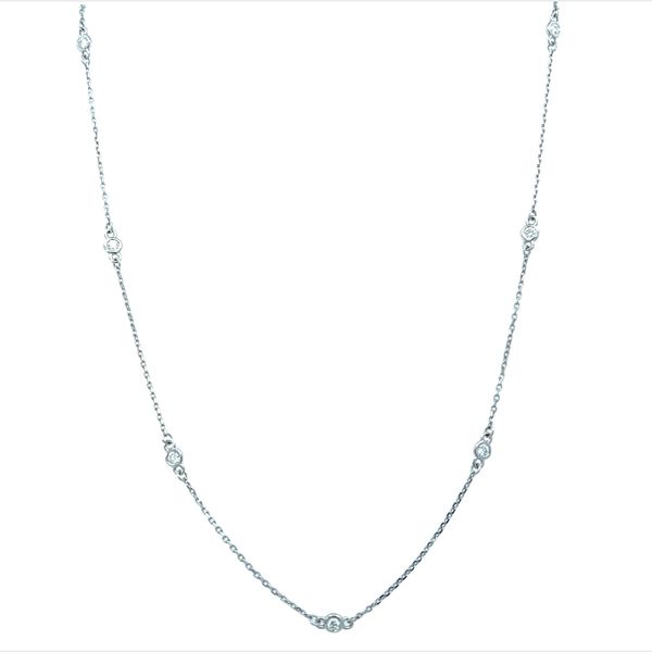 14K White Diamond Necklace Simones Jewelry, LLC Shrewsbury, NJ