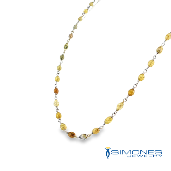18K White Natural Diamond Briolette Necklace Image 2 Simones Jewelry, LLC Shrewsbury, NJ