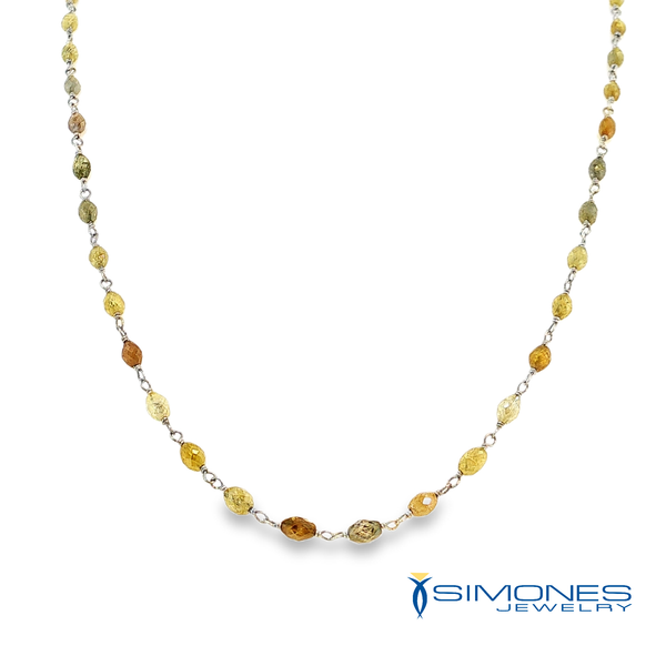 18K White Natural Diamond Briolette Necklace Simones Jewelry, LLC Shrewsbury, NJ