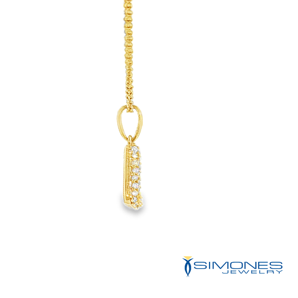 14K Yellow Diamond Initial L Image 4 Simones Jewelry, LLC Shrewsbury, NJ