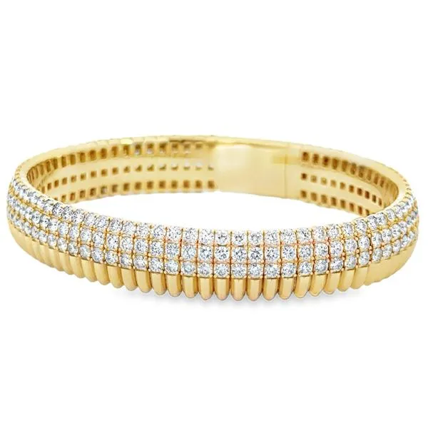 Diamond Fancy Flexible Bangle Image 2 Simones Jewelry, LLC Shrewsbury, NJ