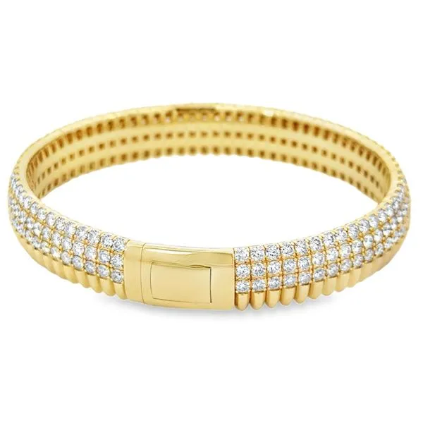 Diamond Fancy Flexible Bangle Image 3 Simones Jewelry, LLC Shrewsbury, NJ