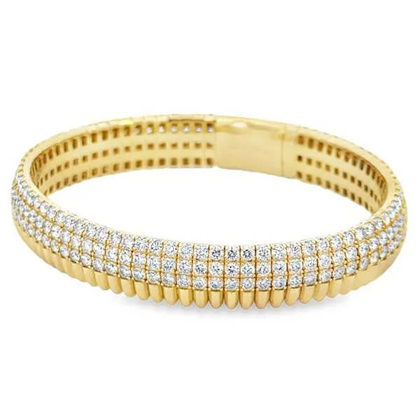 Diamond Fancy Flexible Bangle Image 4 Simones Jewelry, LLC Shrewsbury, NJ