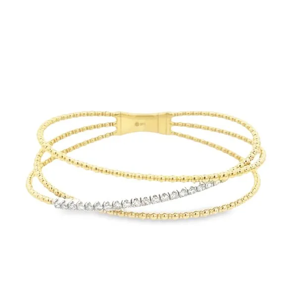 Diamond Flexible Bangle Multi Row Simones Jewelry, LLC Shrewsbury, NJ