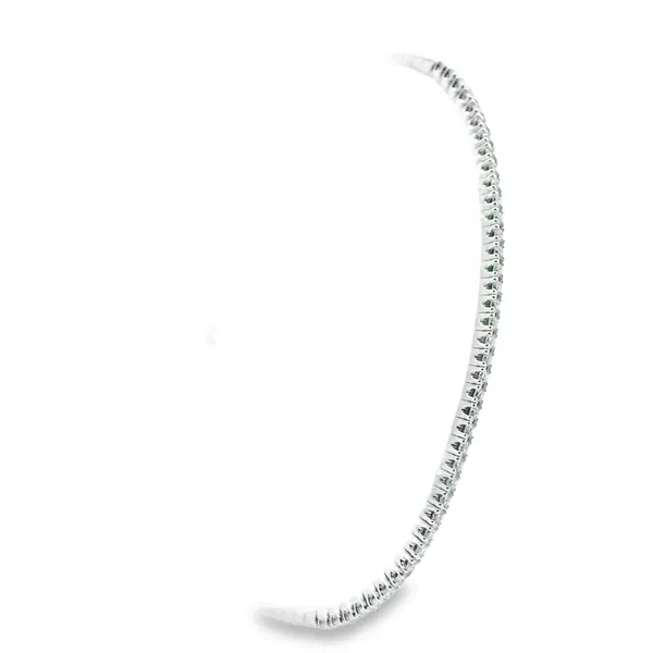 14K White .50ct.tw. Flexible Diamond Bangle 1/2 Way Around Image 2 Simones Jewelry, LLC Shrewsbury, NJ