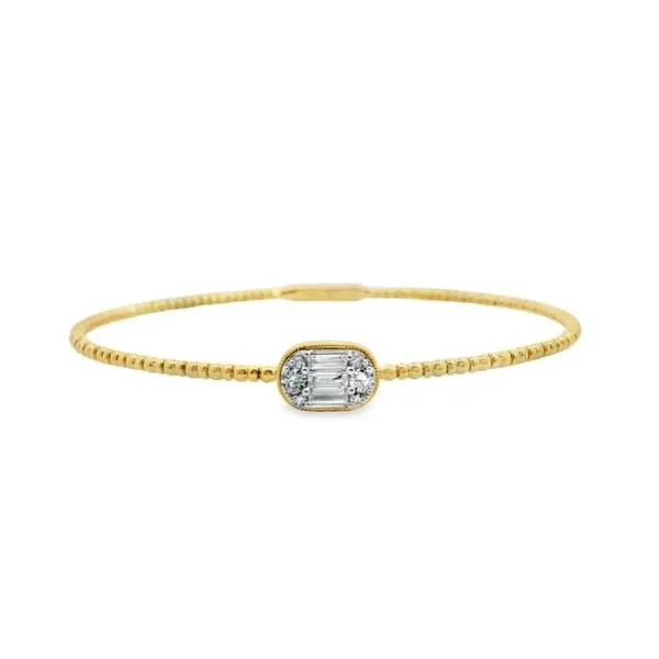 14K Yellow Gold Flexible Diamond Bangle Simones Jewelry, LLC Shrewsbury, NJ