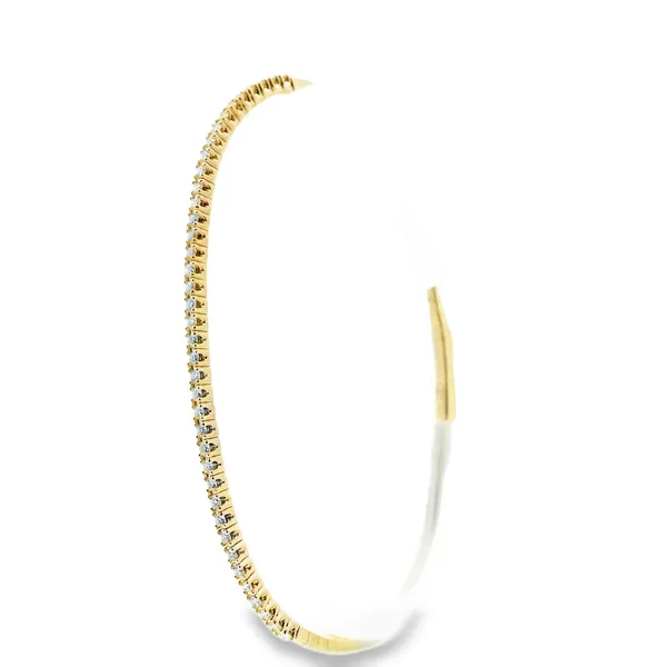 14K Yellow .50ct.tw. Flexible Diamond Bangle 1/2 Way Around Image 3 Simones Jewelry, LLC Shrewsbury, NJ