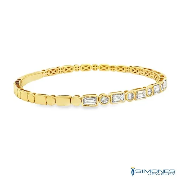14K Yellow Diamond Bracelet Image 2 Simones Jewelry, LLC Shrewsbury, NJ