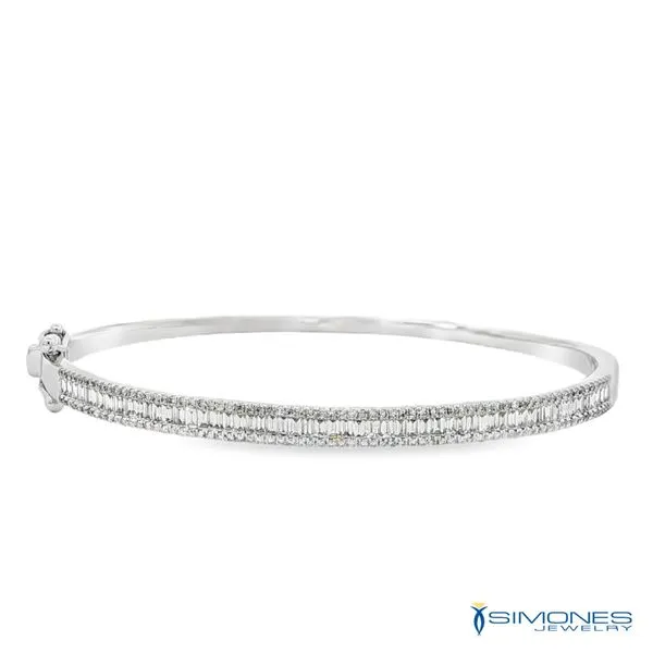 14K White Diamond Bangle Bracelet Simones Jewelry, LLC Shrewsbury, NJ