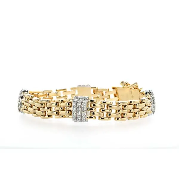 14K Yellow Gold Diamond Bracelet Image 3 Simones Jewelry, LLC Shrewsbury, NJ