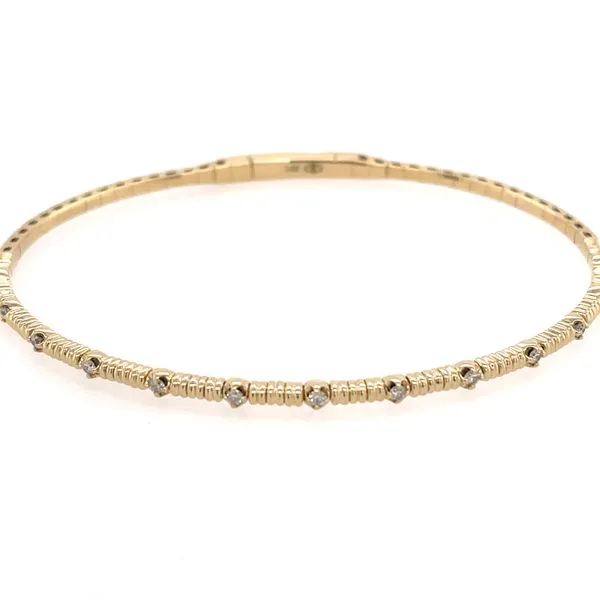 14K Yellow Flexible Diamond Bangle Simones Jewelry, LLC Shrewsbury, NJ