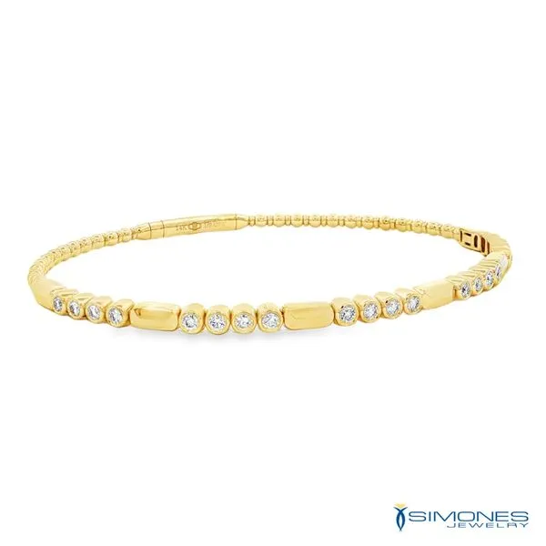 Diamond Flexible Tennis Bangle Image 2 Simones Jewelry, LLC Shrewsbury, NJ