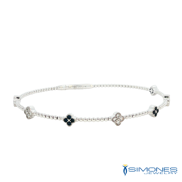 Sapphire and Diamond Bangle Image 2 Simones Jewelry, LLC Shrewsbury, NJ