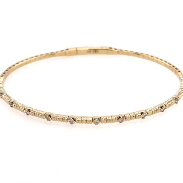 14K Yellow Flexible Diamond Bangle Simones Jewelry, LLC Shrewsbury, NJ