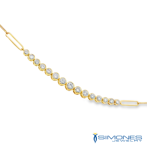 14K Yellow Diamond Bracelet Image 3 Simones Jewelry, LLC Shrewsbury, NJ