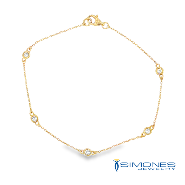 14K Yellow Diamond Bracelet Simones Jewelry, LLC Shrewsbury, NJ