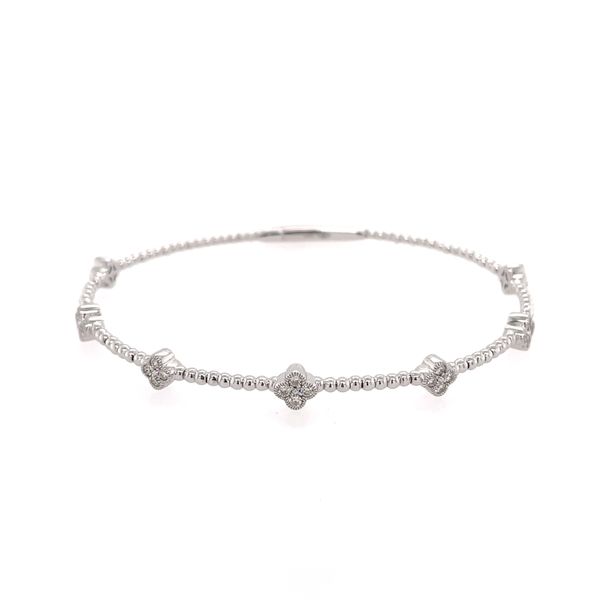 14K White Gold Flexible Diamond Bangle Simones Jewelry, LLC Shrewsbury, NJ