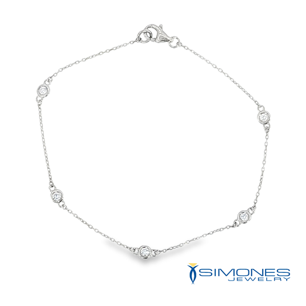 White Gold Diamonds by the Yard Bracelet Simones Jewelry, LLC Shrewsbury, NJ